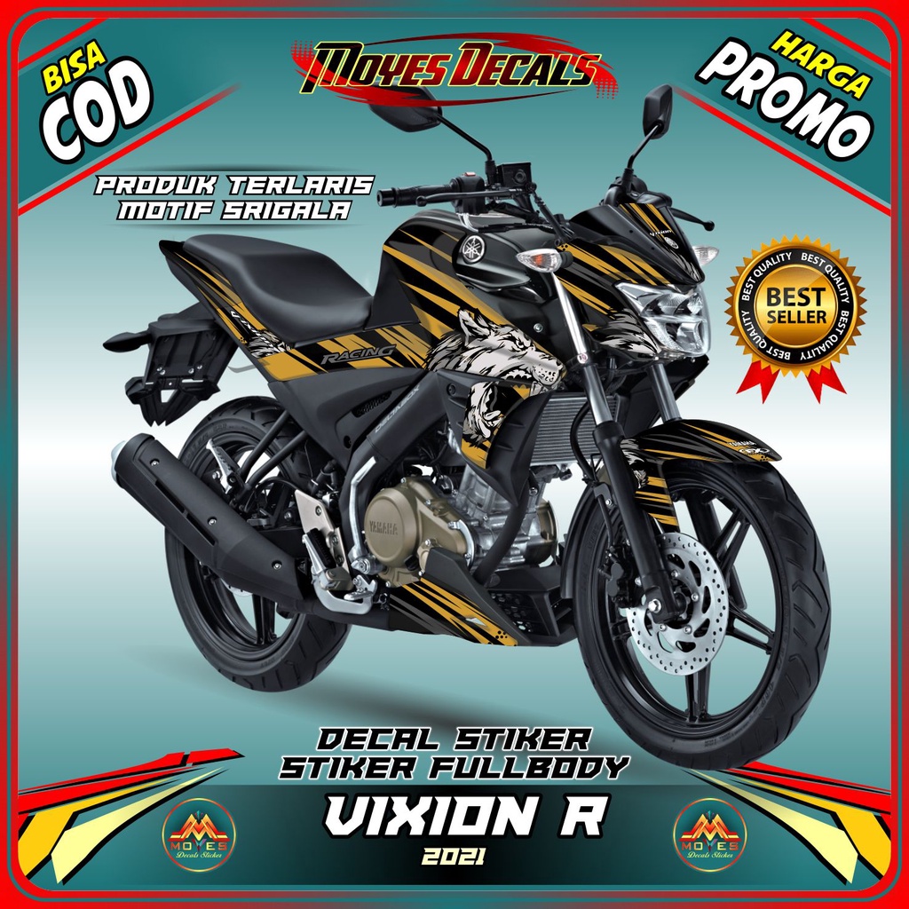 Decal Stiker Vixion Stiker Motor Vixion R 2021 Fullbody 5 Warna - Dekal Stiker Motif Serigala