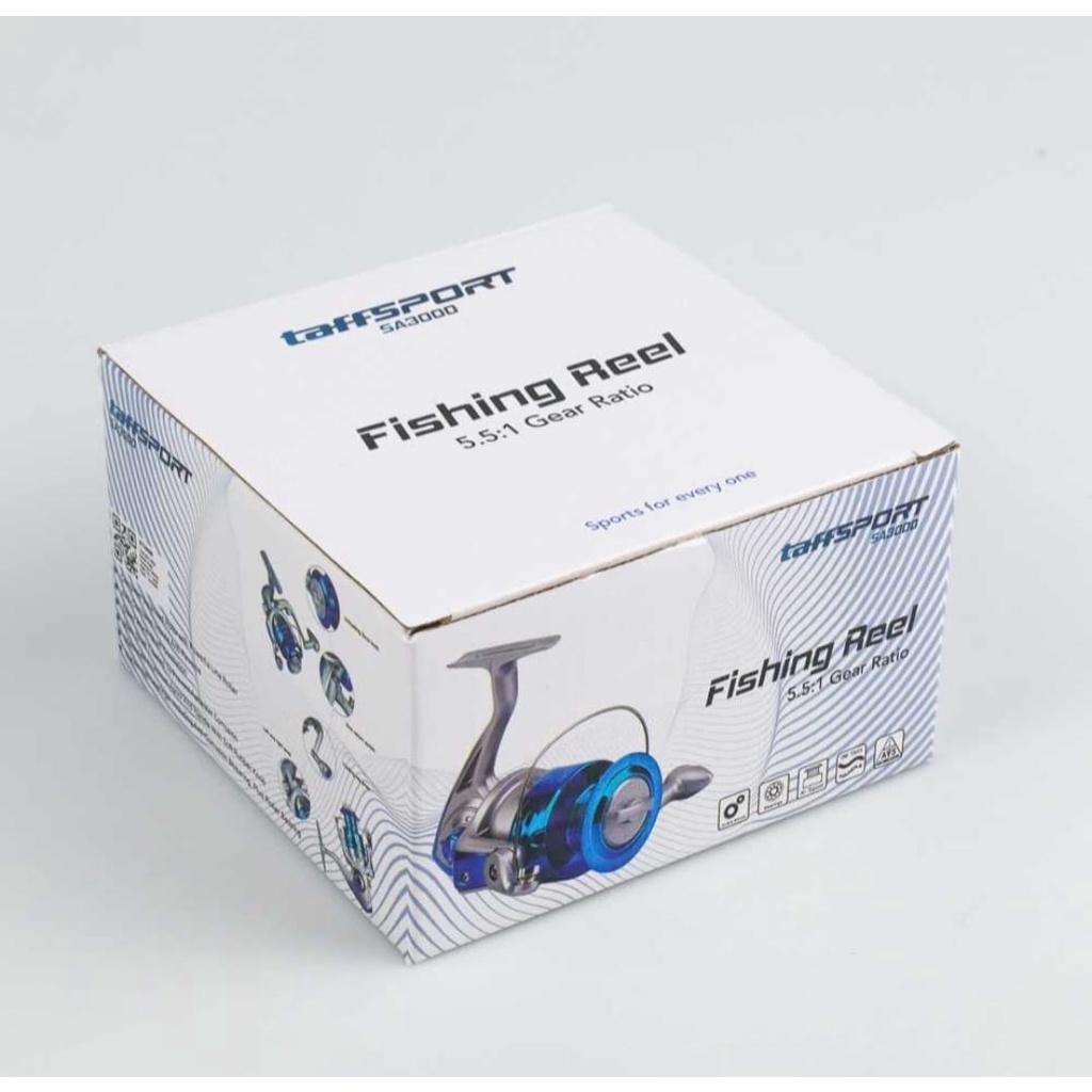 TERMURAH!!! Reel Pancing Taffsport 12 Ball Bearing SA3000 (Blue-Silver)