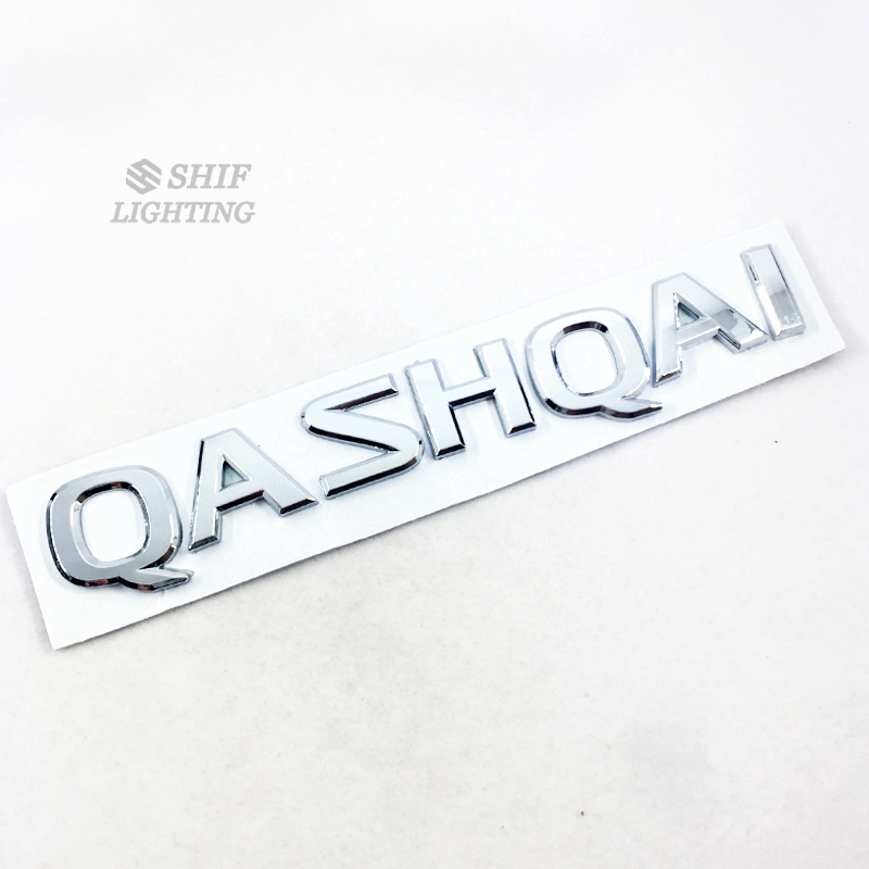 1pc Stiker Emblem Logo QASHQAI Bahan ABS Krom Untuk Bagasi Belakang Mobil Nissan