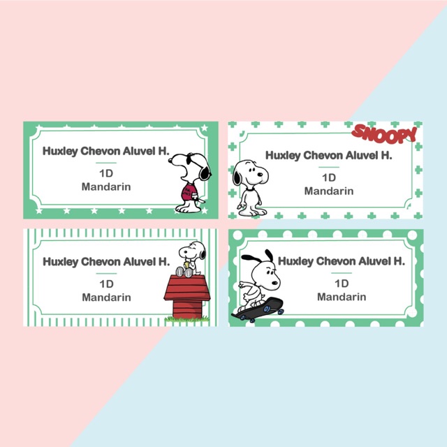 

Label Nama Snoopy