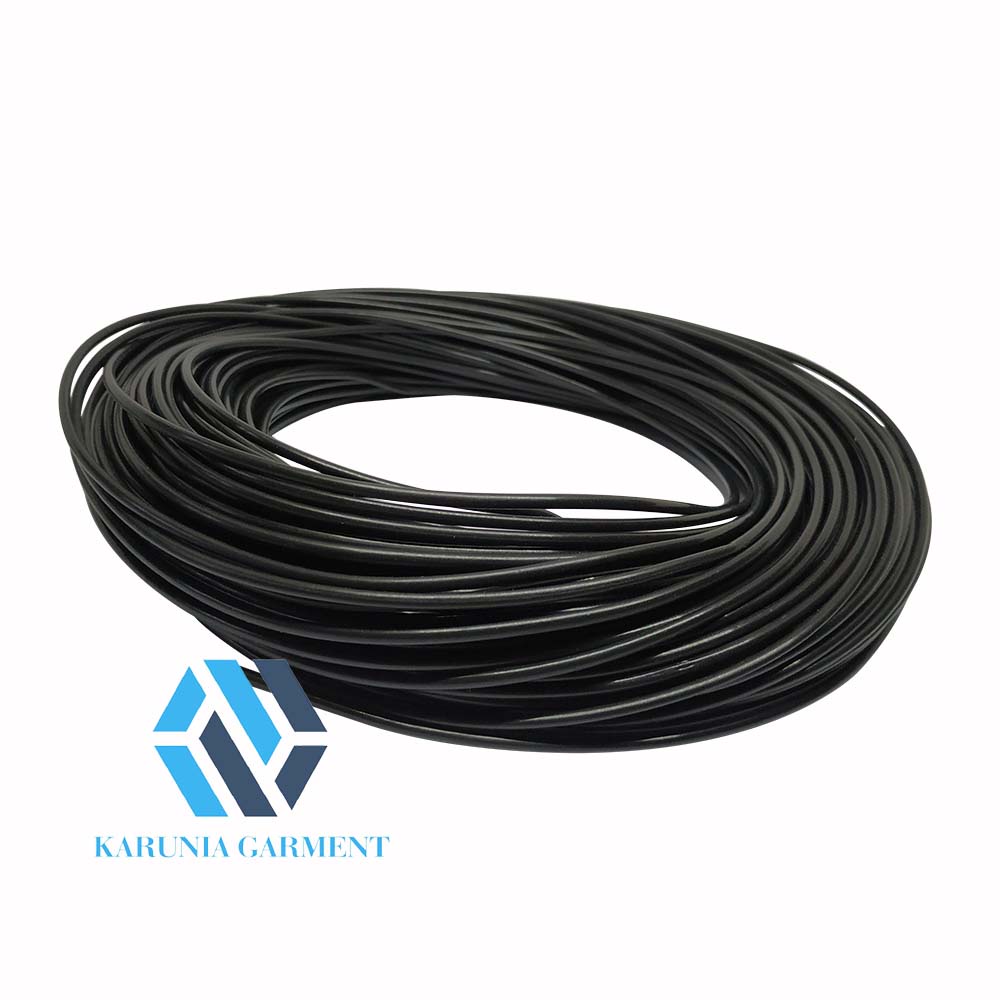 SELANG ROTAN PIPING DIAMETER 3.2 MM PANDEPUN PLASTIK PINGGIRAN TAS HITAM PER ROL 40-50 METER