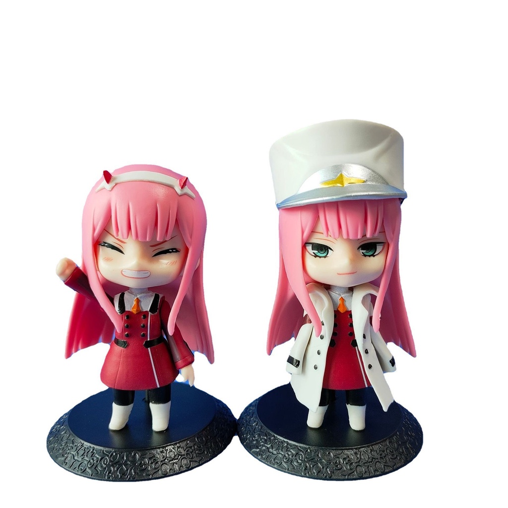 3pcs Action Figure Anime Darling In The FRANXX Bahan PVC Zero Two 02 Ukuran 10CM Untuk Koleksi