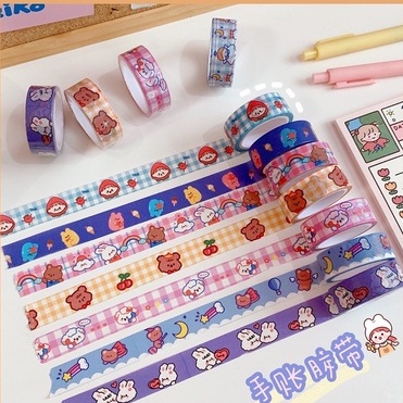 

HI327 Washi Tape Cute Bear Rabbit Strawberry Dekorasi Jurnal Scrapbook