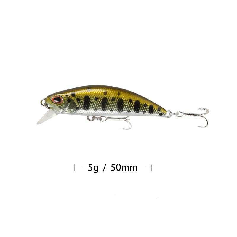 SYFishing 1Pcs New Sinking Minnow Umpan Pancing 5cm 5g Fishing Lure Bentuk Ikan Kecil Kail Swimbait Bass Bait Wobbler