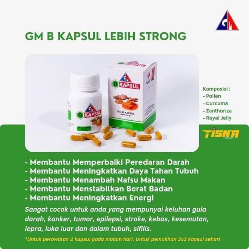 

Herbal kabuyutan B Kapsul GM Herbal Saraf kejepit
