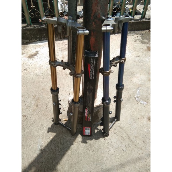 SHOCK DEPAN NINJA R NEW ORIGINAL AS GOLD DAN BLUE PNP HONDA CB GL MP TIGER GL100 SHOK NINJA R NEW