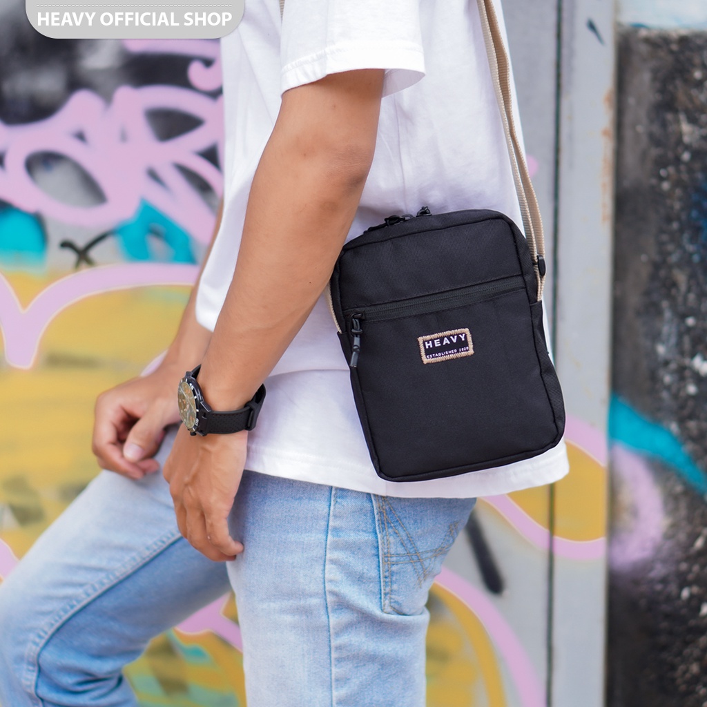 Tas Selempang Pria Heavy Original Sling Bag Casual Cross Body Bag - Slingbag Unisex Heavy Pouch Bag | Tas Pria