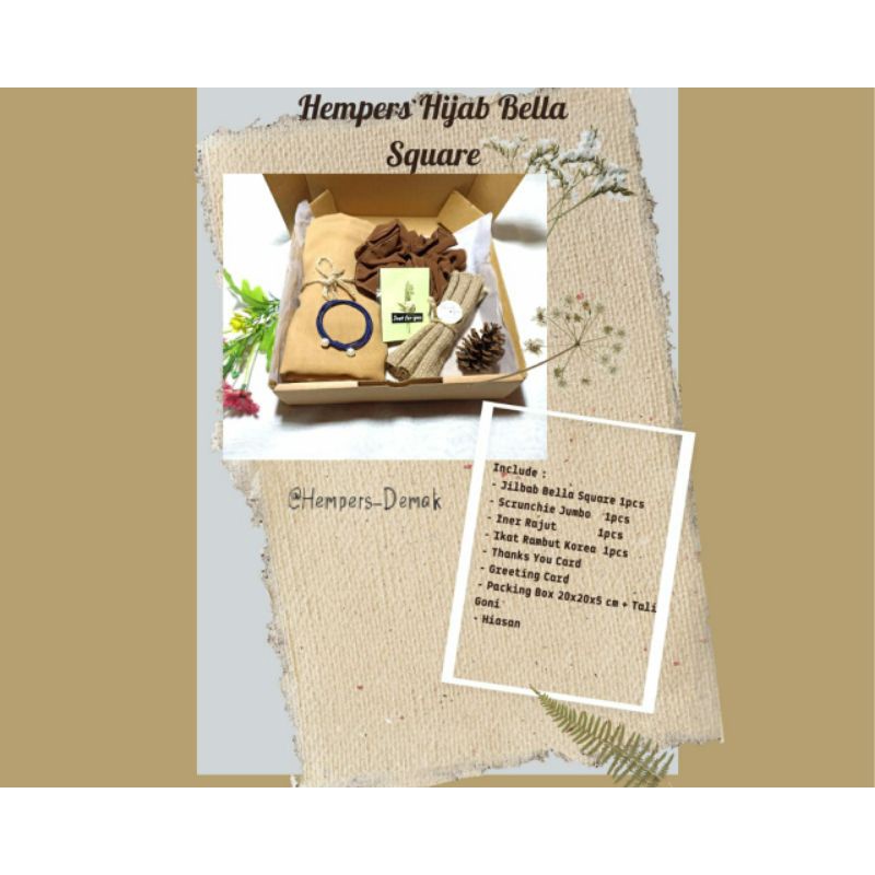 

Jilbab bellas quare Hampers box Kadoultah Hampers lebaran Kado wisuda Giftboxhijab Hampershijab