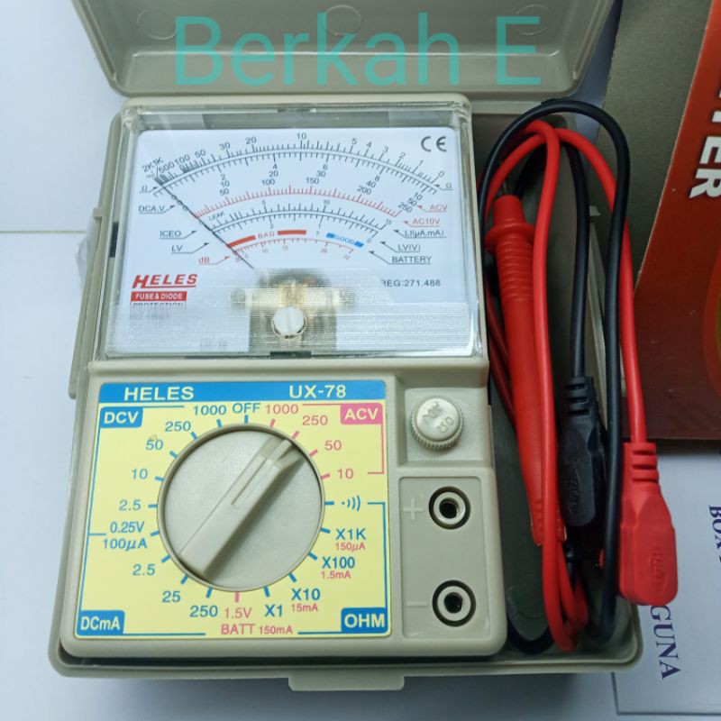 Multitester Multimeter Avometer Analog Heles UX 78 TR