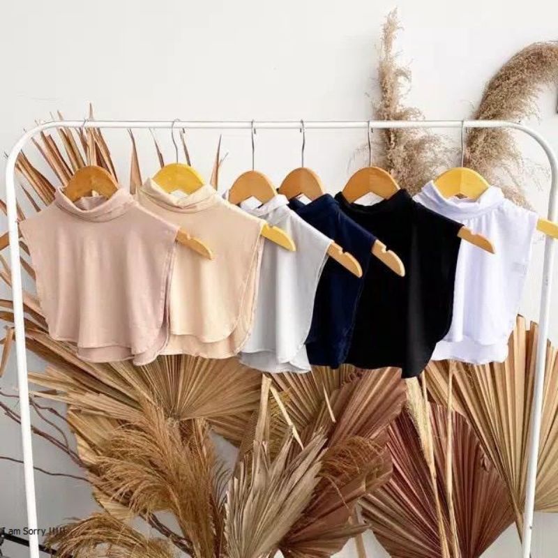 MANSET LEHER KOTAK DALAMAN DALEMAN HIJAB JILBAB KERUDUNG INNER LEHER