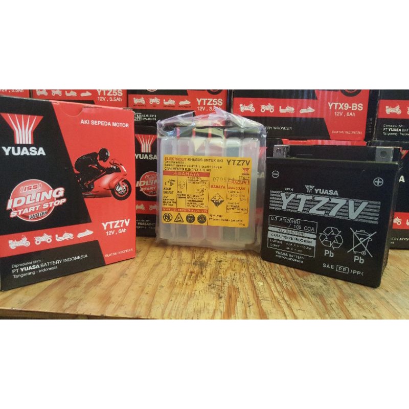 AKI MOTOR KERING NMAX, AEROX 155 YUASA YTZ7V ORIGINAL