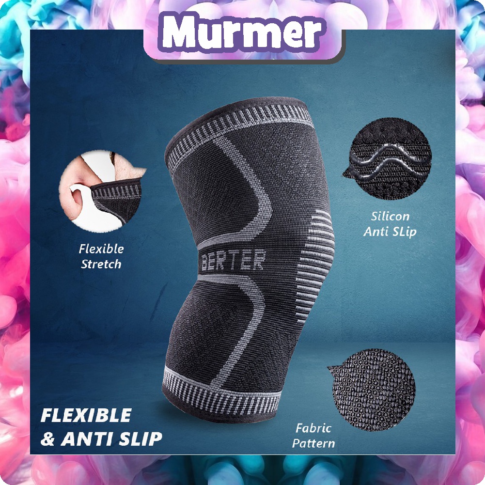 Murmerofficial Knee Support Brace Nylon Deker Lutut Knee Pad Pelindung Lutut Compression Pad Elastis R551