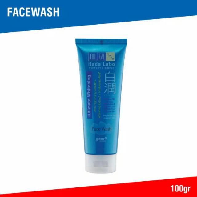 [ GROSIR ] Hada labo face wash ultimate whitening (biru)