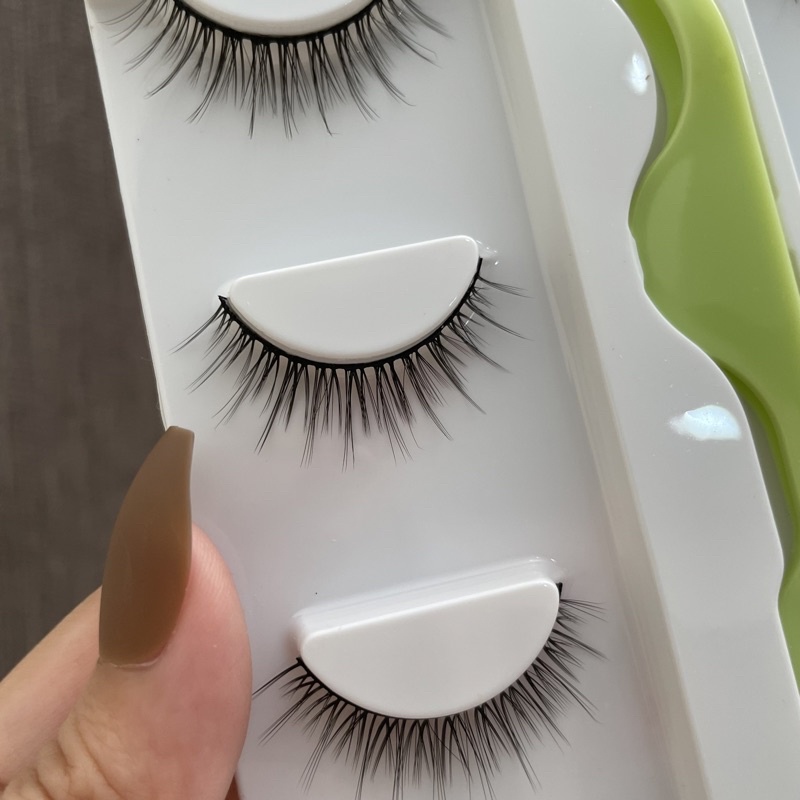 3 PASANG THINKERBELL FAIRY LASHES NATURAL THAILAND KOREAN  MAKEUP LOOK - Professional Eyelash Extension Spike Lashes Fluffy Eyelash Kit for Beauty Makeup