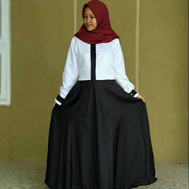 Gamis PNS hitam putih