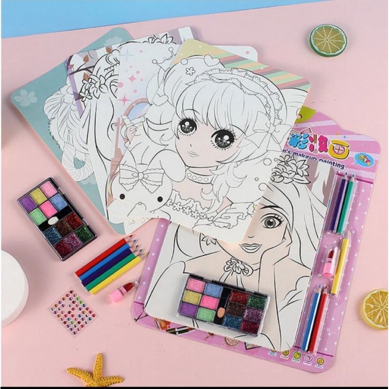 Makeup Coloring Book Painting Buku Gambar Makeup 87