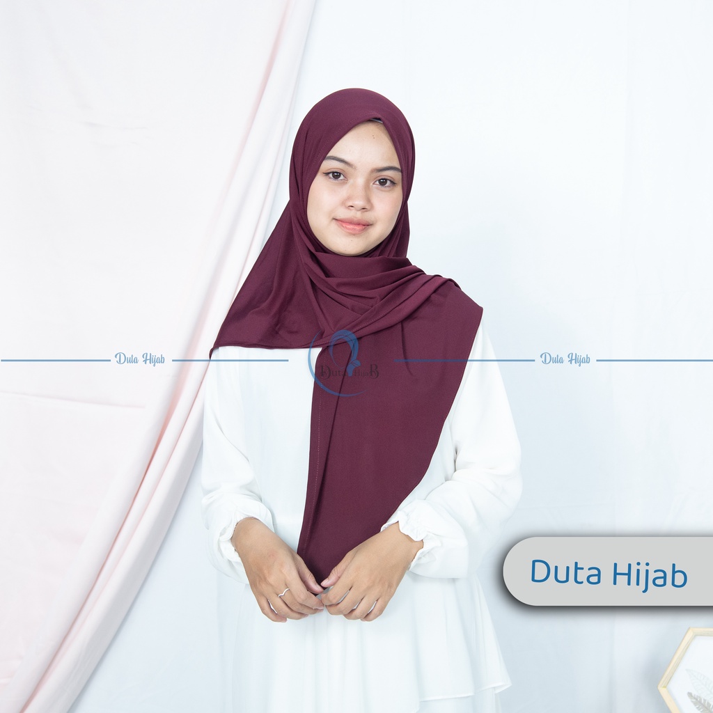 Hijab Segitiga Instan Jersey Malay | Jilbab Instan Segitiga Jersey