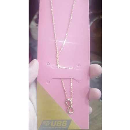 Kalung koye infinity polos simpel emas asli gold 375 8K 2 gram