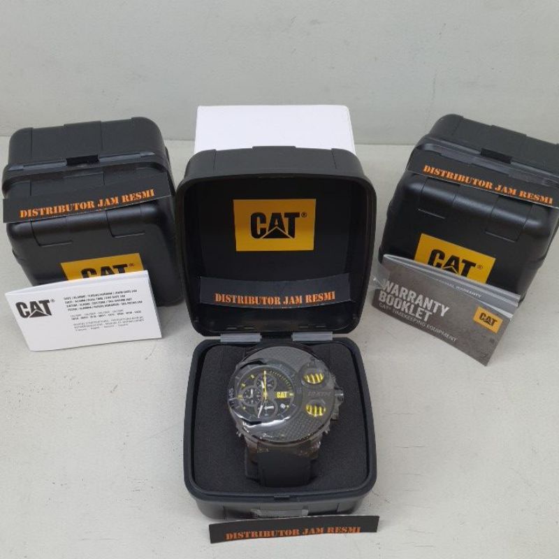 Jam Tagan Pria Cat/Caterpillar DU.153.21.125 Black Grey Rubber Quartz