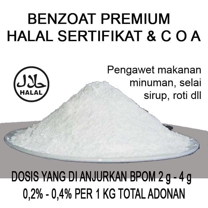 

BISA COD Sodium Benzoat / Natrium Benzoat ( Benzoat Food Grade ) - 1 kg