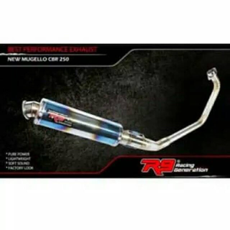 Knalpot R9 New Mugello Full Set Ready Honda Cb 150r &amp; Yamaha Mx New 135