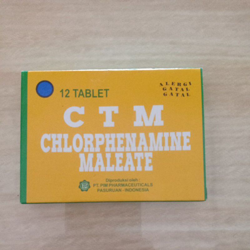 CTM/CHLORPHENAMINE  MALEATE per box isi 12 tablet