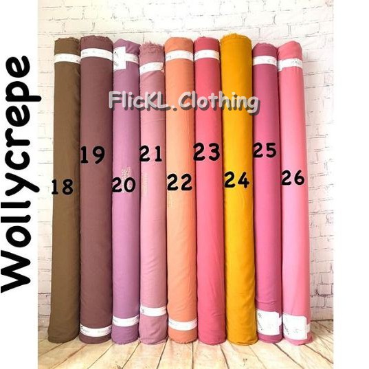 Bahan Kain WollyCrepe Gamis Muslim Rollan