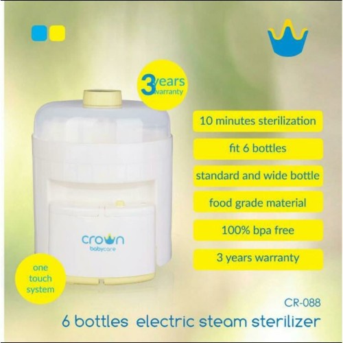 CROWN CR-088 6 BOTTLES STEAM STERILIZER - ALAT STERIL