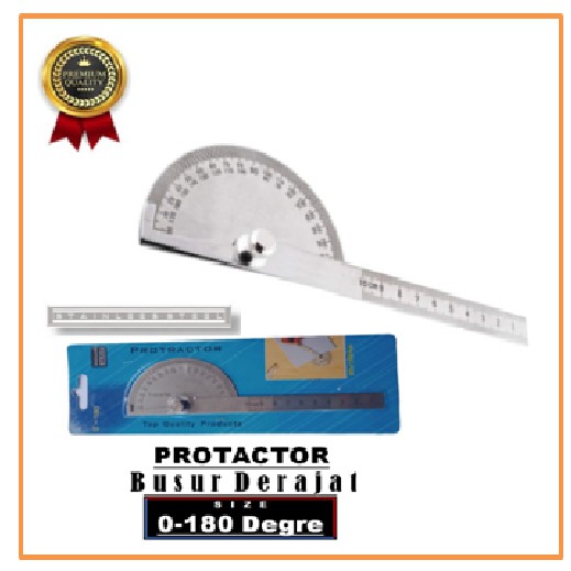 

Penggaris Busur Derajat Combi Stainless Steel Protractor JAPAN
