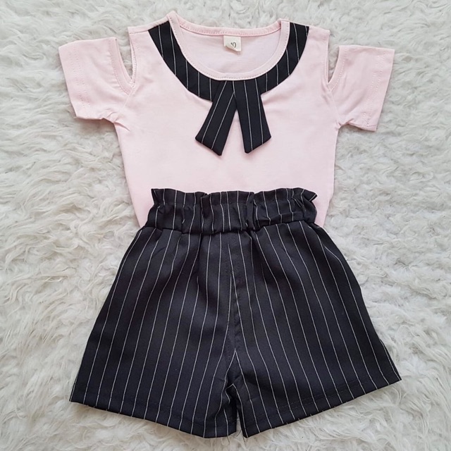 Baju Bayi IMPORT Ribbon Stripe