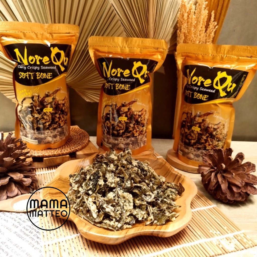 NoreQu Curly Crispy Seaweed Rumput Laut Noreque Rasa Original / Softbone Spicy / Honey Mozarella / Spicy / BANDUNG