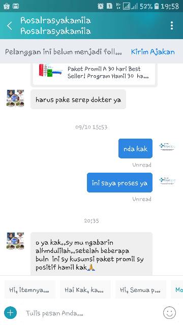 Paket Promil A 30 hari Best Seller! Program Hamil 30 1 bulan Folavit Ever E Tes Pack