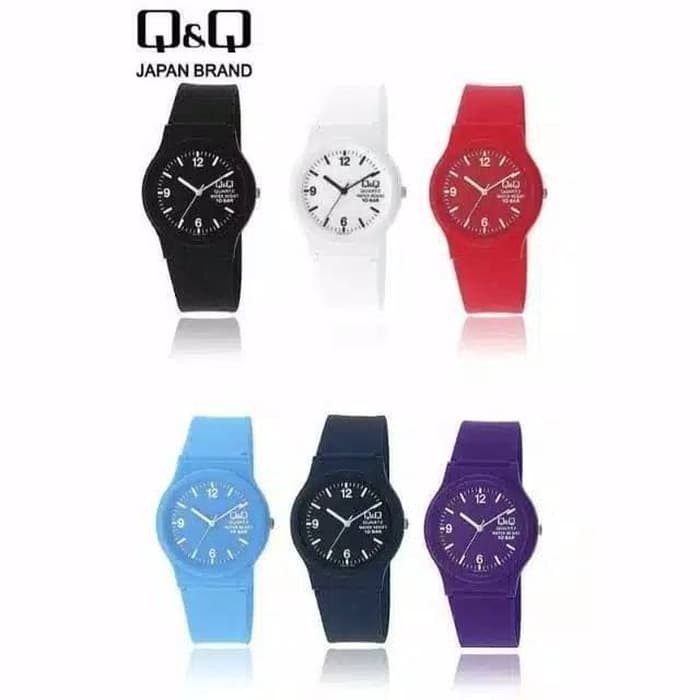 JAM TANGAN WANITA FASHION RUBBER ANAK QQ Q&Q QNQ TALI KARET JAM - Ungu