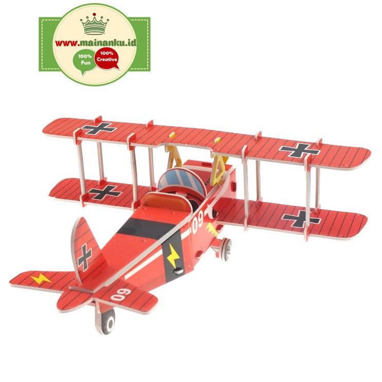 Mini Puzzle 3D | ANTIQUE PLANE | Puzzle 3 Dimensi Kendaraan - 1690-15