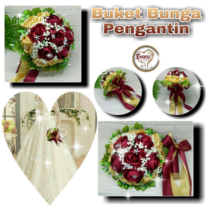 

BUCKET BUNGA MJP0217 PITA SATIN Babybeath- BUNGA PENGANTIN - HAND BOUQUET - HADIAH PERNIKAHAN