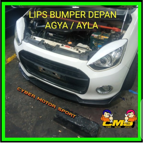 Lips bumper depan agya . bodykit agya. front lips bumper jdm agya.