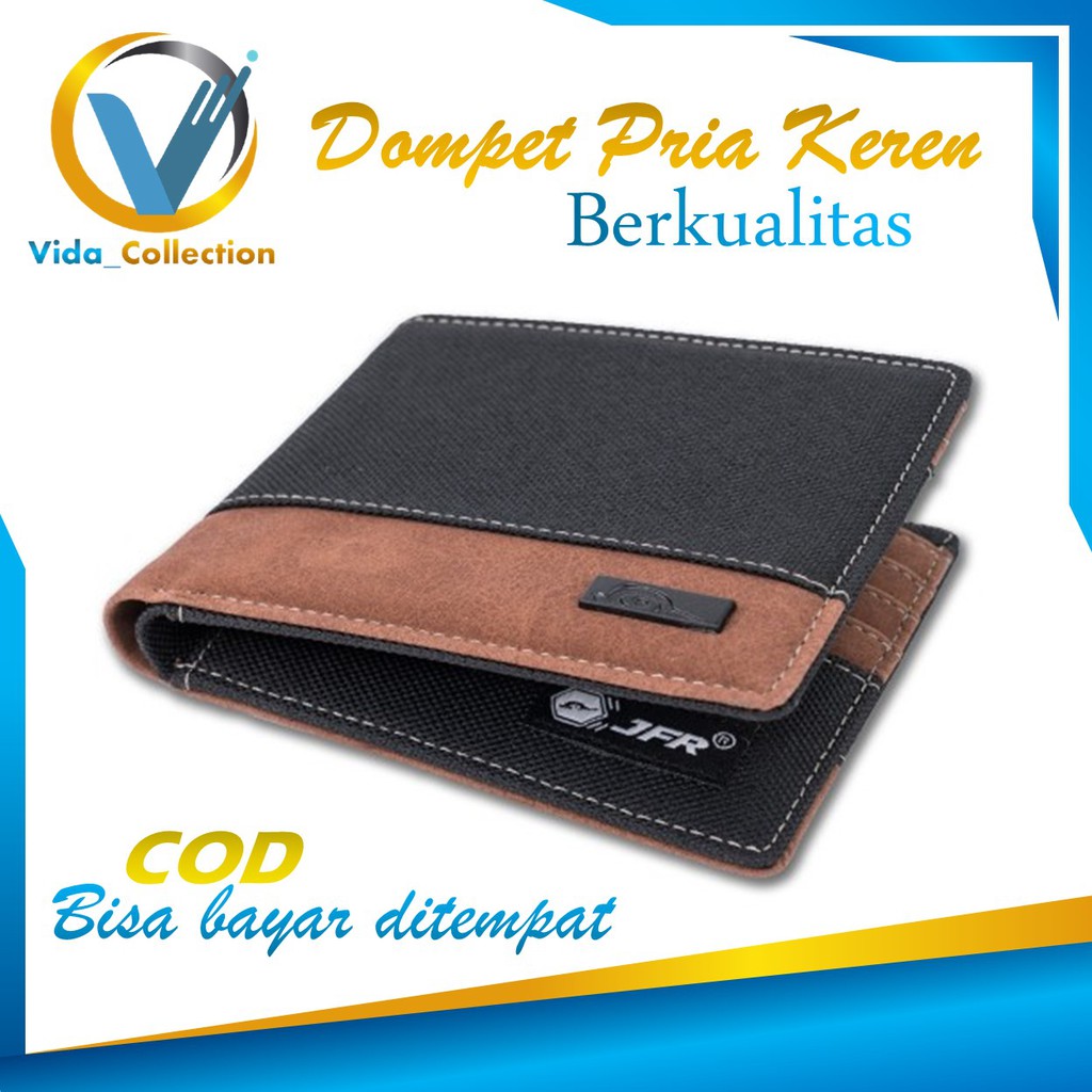 Dompet Pria Dompet Lipat JFR Fashion Dompet Pria Bahan Kulit Canvas Dompet Cowok Dompet laki laki