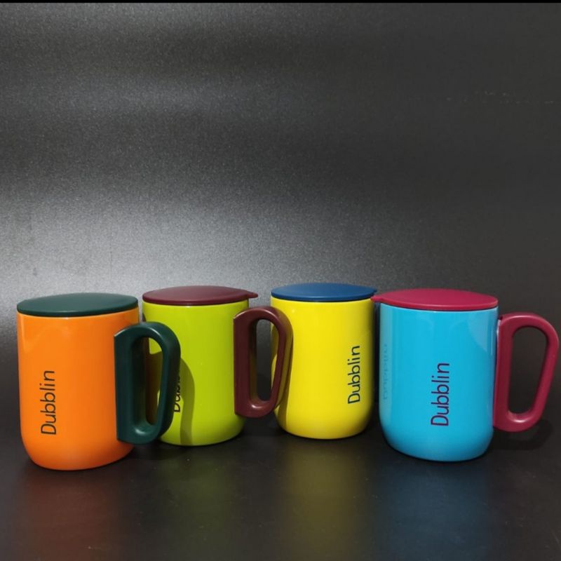 Mug Gelas  Cangkir Set Tahan Panas Dublin 220 ML Kopi Teh Stainless Steel Unik Lucu-1