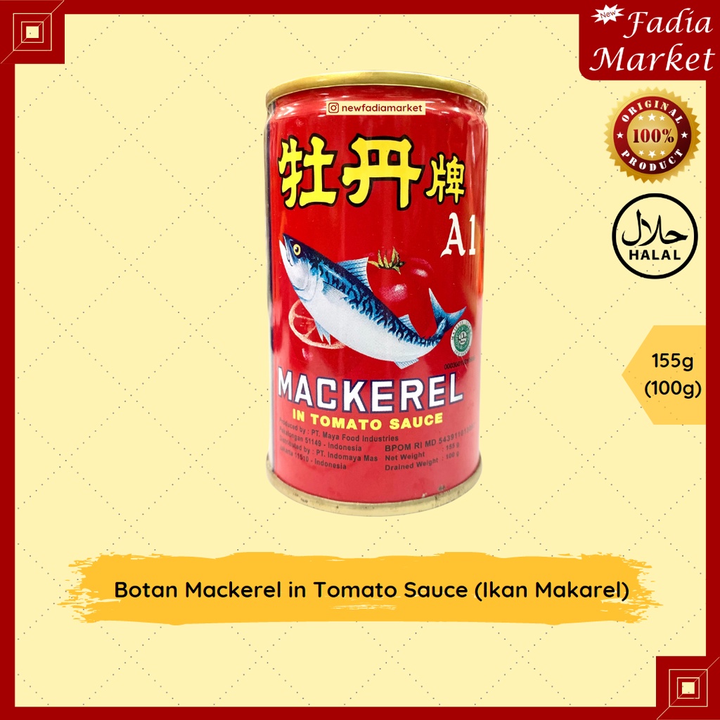 

Botan Mackerel in Tomato Sauce (Ikan Makarel/Sarden) [155g/100g]