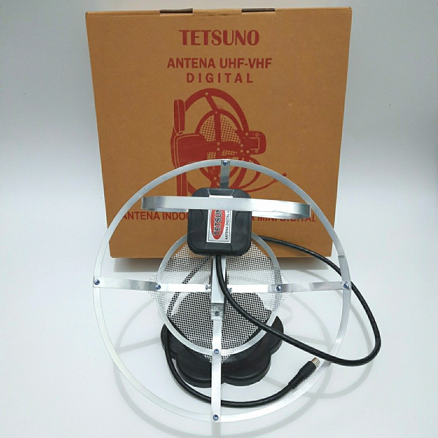 Tetsuno Antena TV Digital Parabola UHF VHF Bulat Antenna Dalam Indoor/ Antena Digital OKE BAGUS***