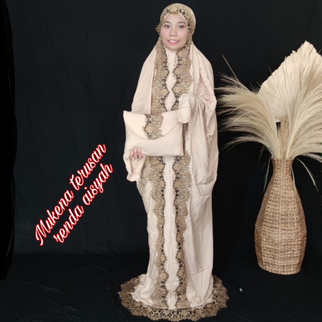Mukena Renda Terusan | Mukena Terusan Renda Aisya | Mukena Bali | Mukena Velvet | Mukenah Dewasa