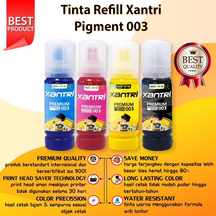 Tinta Epson Pigment L1110 L3100 L3110 Kemasan 90ml Printer L4150