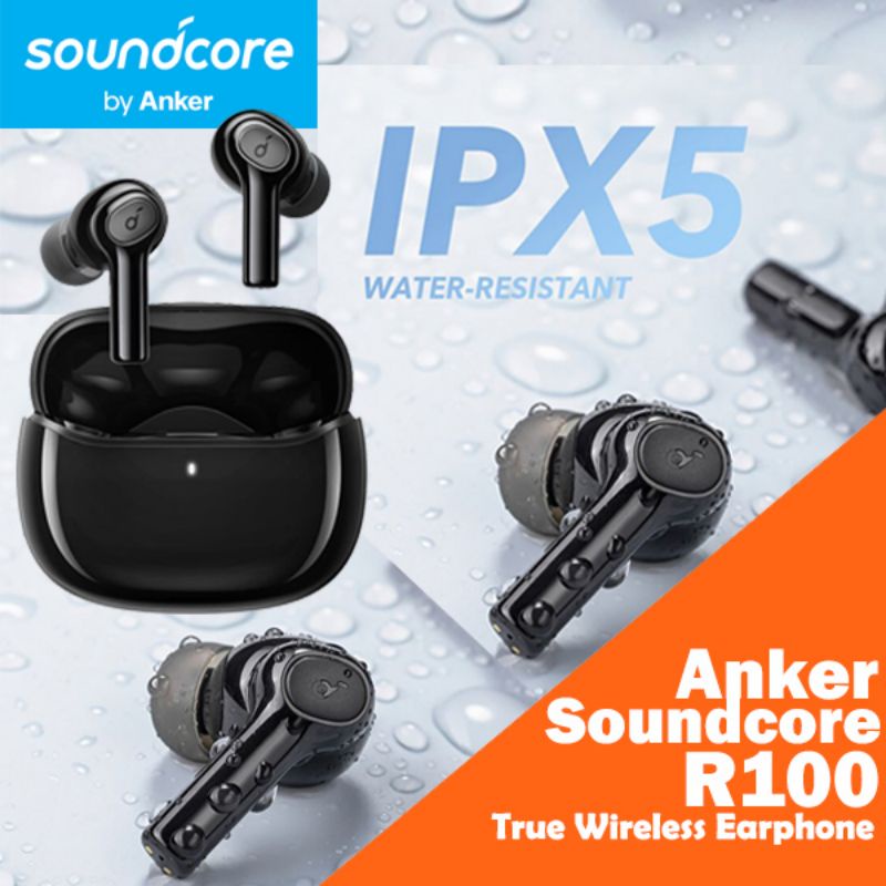 Anker R100 TWS Soundcore TWS True Wireless Earbuds Earphone Bass R100 - A3981