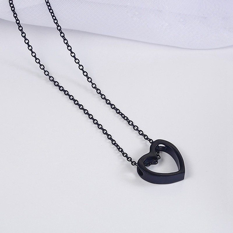 2019 Fashion Women Heart Stainless Steel Chain Pendant Charm Necklace Jewelry