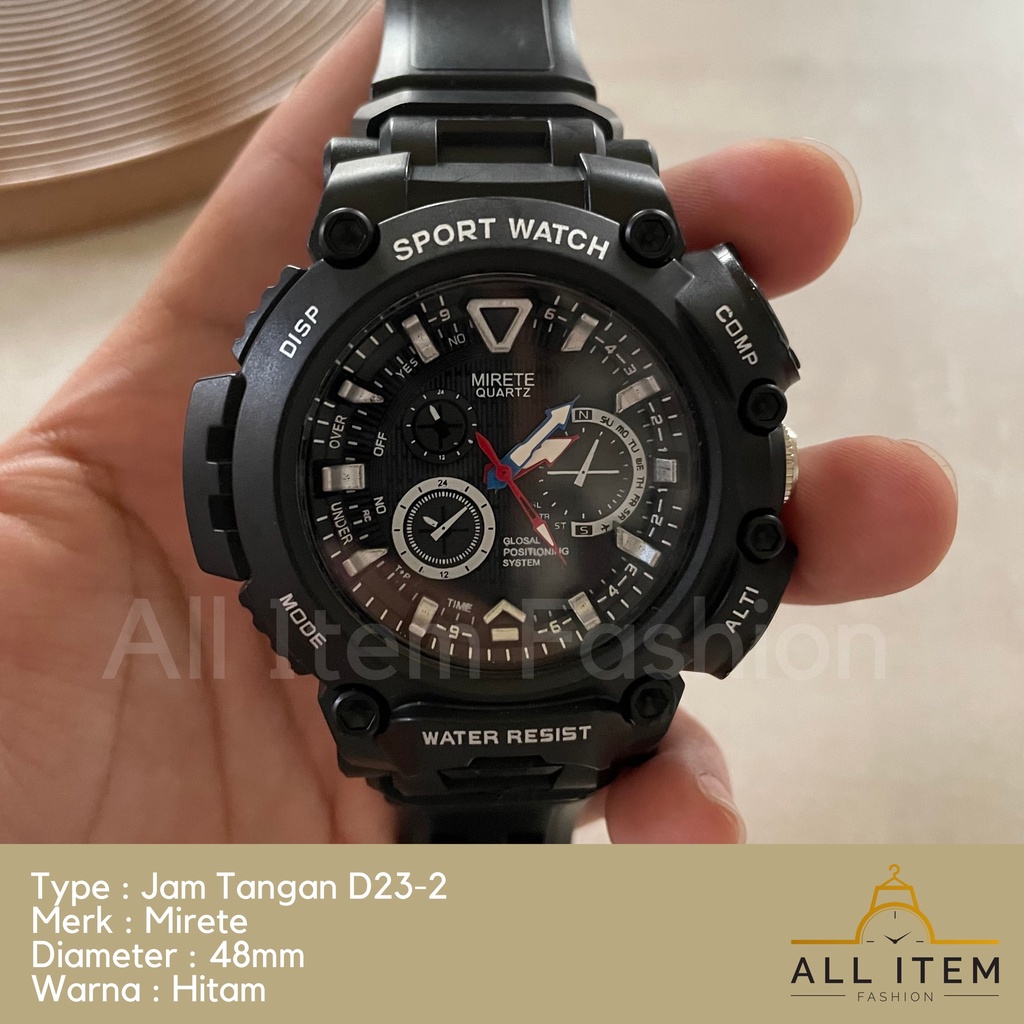 COD✅ JAM TANGAN MIRETE D23-2 PRIA MEN SPORT WATCH ANALOG / JAM TANGAN / Jam Tangan Rubber Sport Bulat Pria Fashion Gaya Korea / Harga Grosir