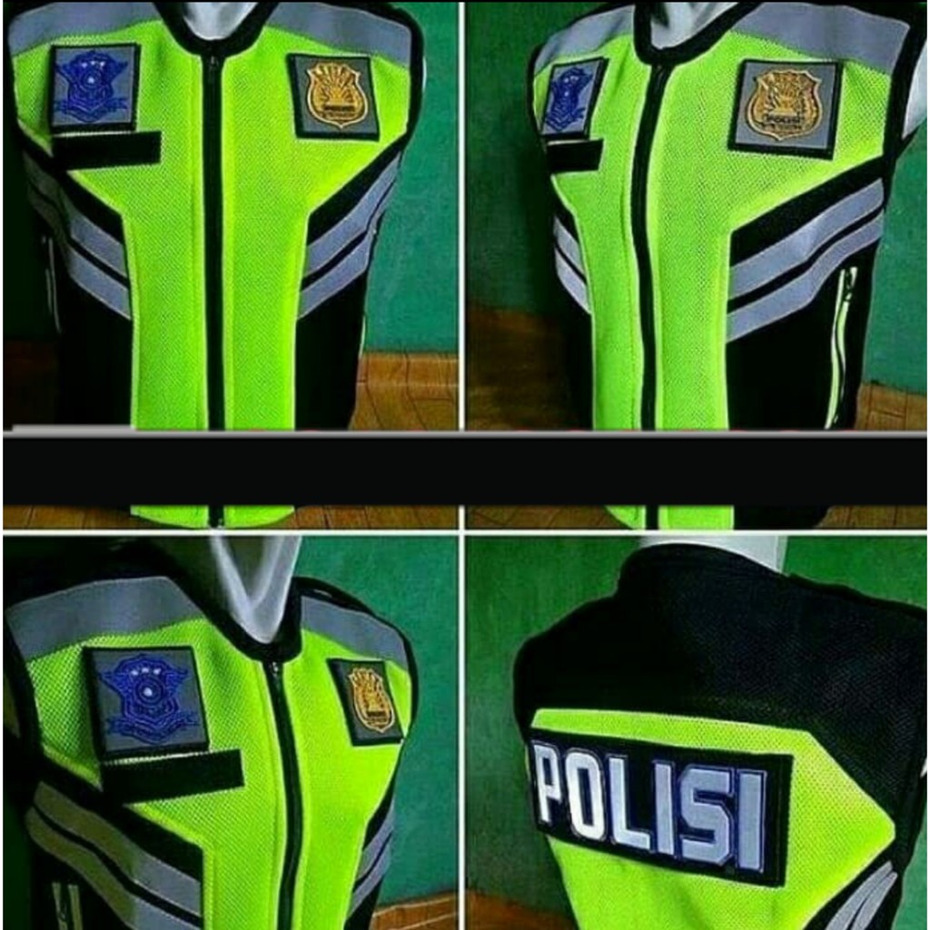 Rompi polisi double mess - rompi polisi jala tebal - rompi polisi jala premium