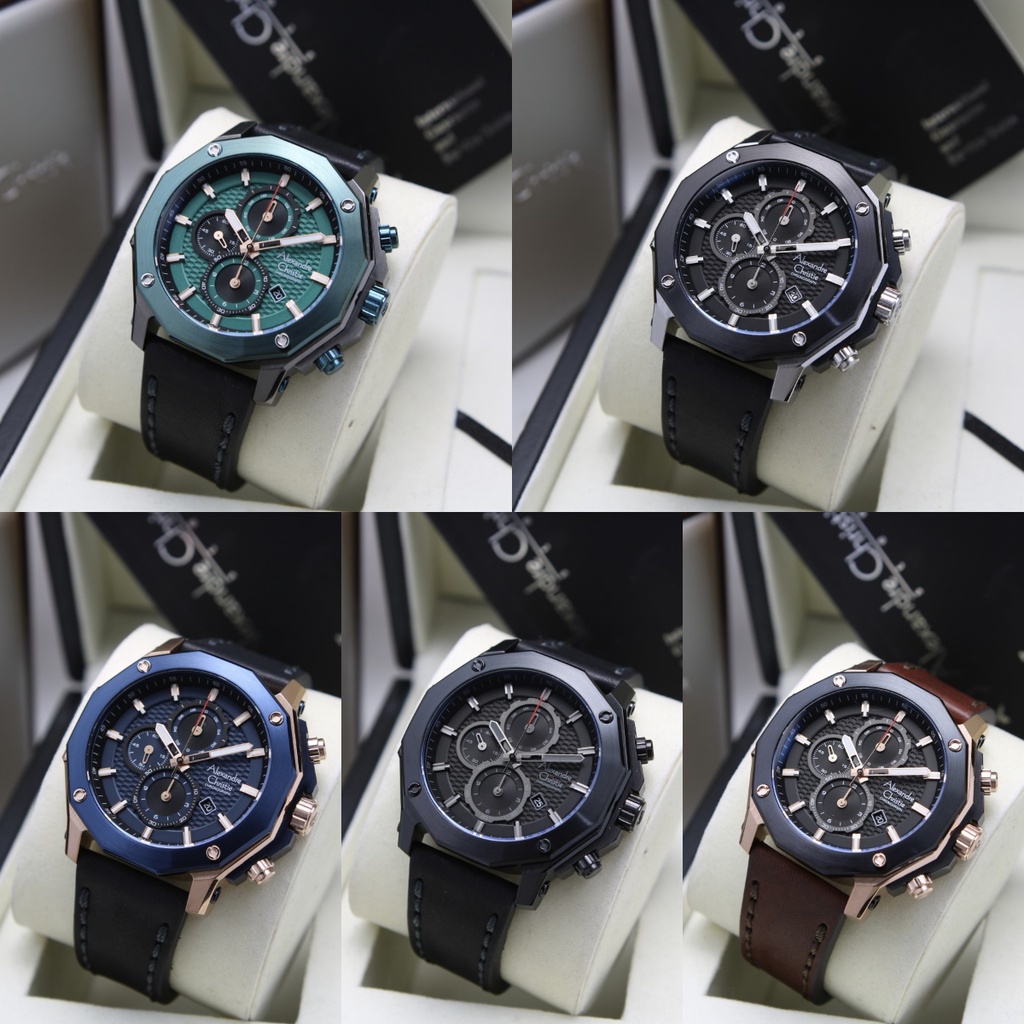 JAM TANGAN PRIA ALEXANDRE CHRISTIE AC 6586 LEATHER ORIGINAL GARANSI RESMI 1 TAHUN