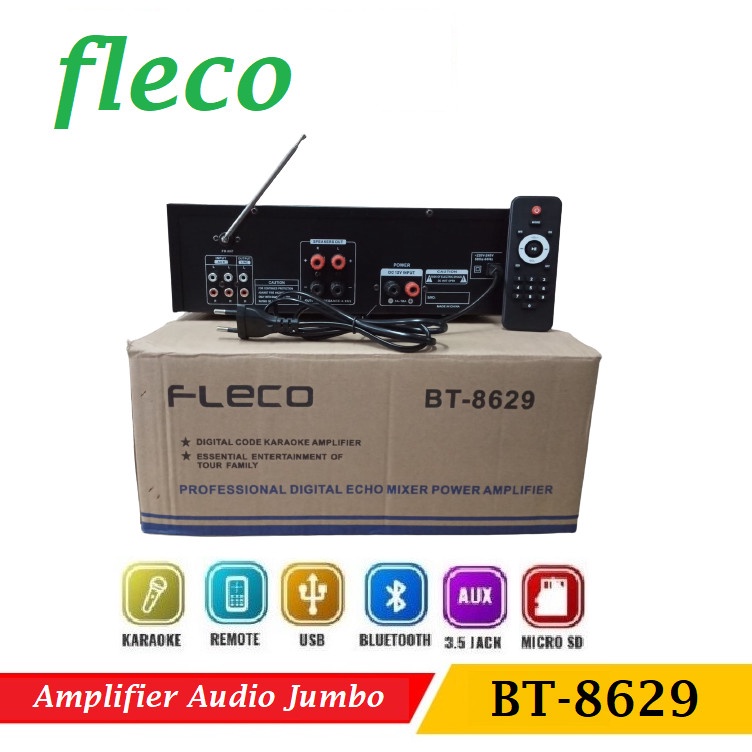 Power Amplifier Bluetooth Fleco BT-8629 USB SD Digital - Audio Power Bisa Karaoke