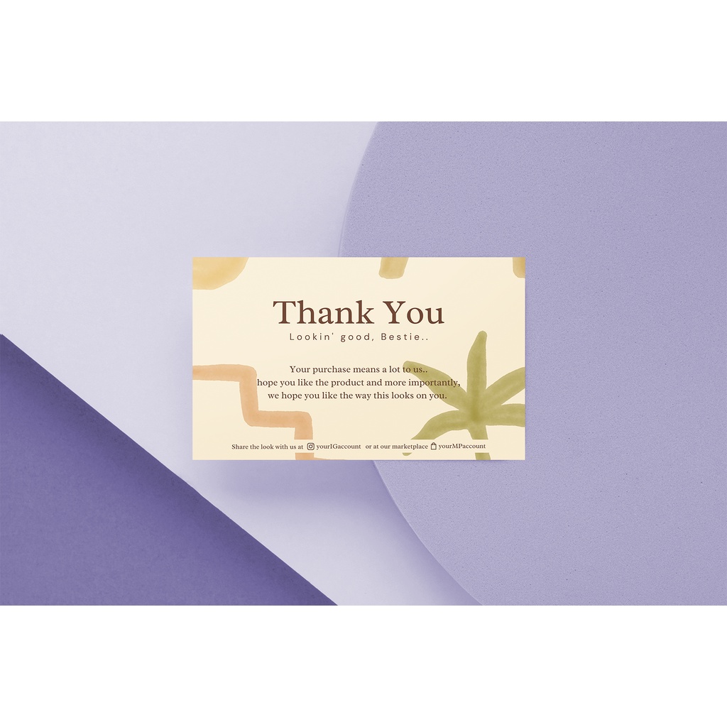

Custom Thankyou Card - Print out Cetak untuk Online Shop Kartu Terimakasih
