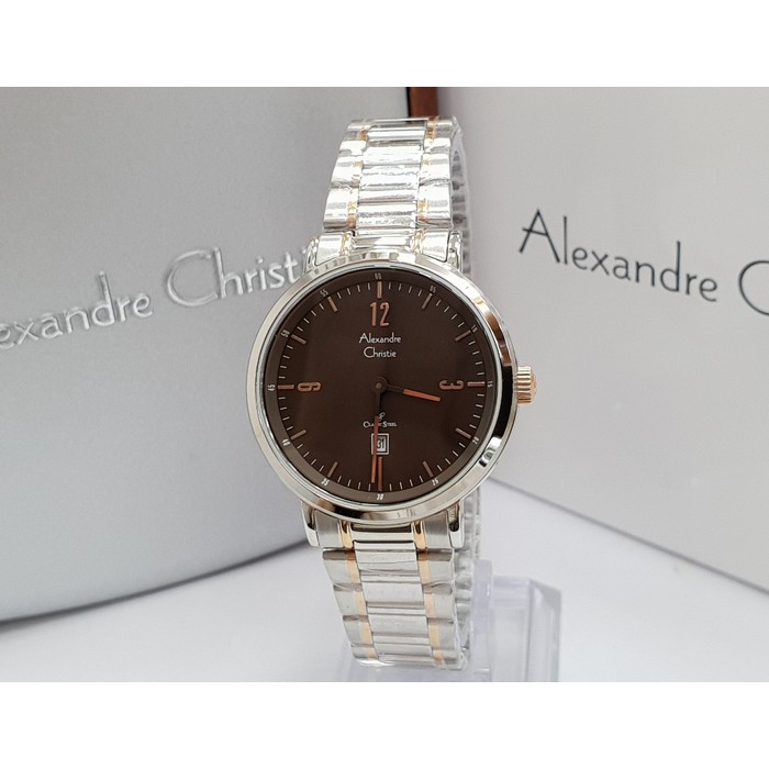Jam Tangan Wanita Alexandre Christie AC 8499LD SILVER ROSEGOLD